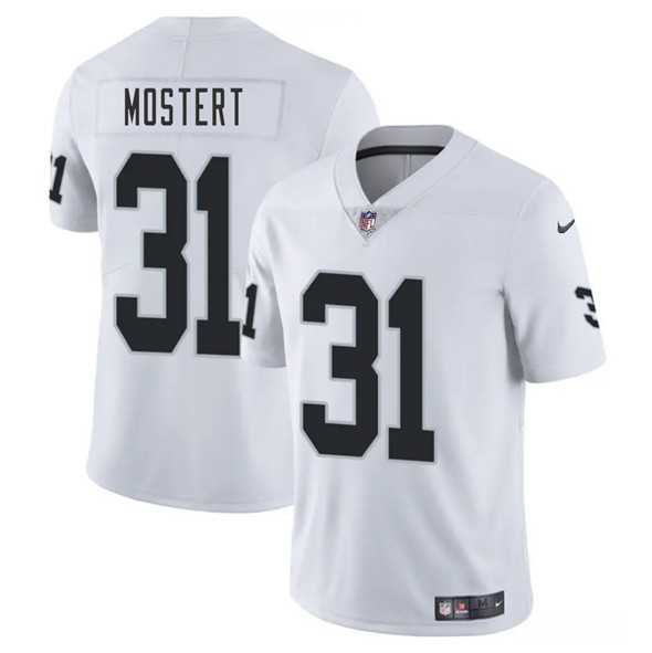 Men & Women & Youth Las Vegas Raiders #31 Raheem Mostert White 2025 Vapor Stitched Jersey